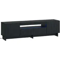 vidaXL LED tv-meubel EDE 153 x 35 x 43 cm Zwart Bewerkt hout