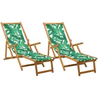 Syfax Opvouwbare zonnebed 2 pcs 3 Positie Massief Eucalyptus Hout