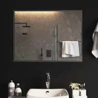 Syfax LED Badkamer Spiegel Transparant 80 x 60 cm gehard glas