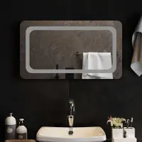 Syfax LED Badkamer Spiegel Transparant 70 x 40 cm gehard glas
