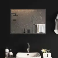 Syfax LED Badkamer Spiegel Transparant 70 x 50 cm gehard glas