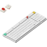 NUPHY Air100 V3 Draadloos Mechanisch Toetsenbord, Bluetooth/2,4 GHz/USB-C, QWERTY-indeling - Nova White / Red nano