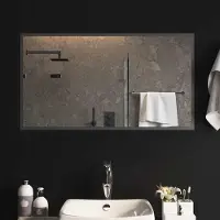 Syfax LED Badkamer Spiegel Transparant 90 x 50 cm gehard glas