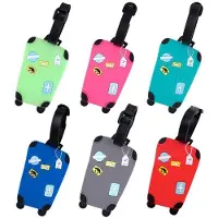 OEM Reistasche-set van 6 stuks - Zachte reistasjes - PVC - Waterdicht - Antislip - Afmetingen 8,5 x 5 cm - Kleuren: cyaan/groen/parelmoer/groen/blauw/rood - Reislabel