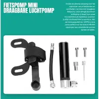 OEM Miniatuur luchtpomp - Aluminium - 120 PSI - Handpomp - Draagbaar - Voor kleine banden - 9,8/15,5 cm - Lichtgewicht - Geschikt voor hoge druk