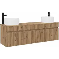 vidaXL Badkamerkast set 3 st Artisanaal eiken 157 x 44,5 x 80 cm