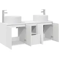 vidaXL Badkamermeubelset, 3 stuks, wit, 49,5 x 44,5 x 65,5 cm