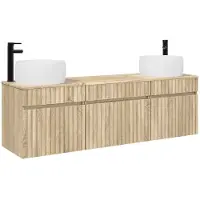 vidaXL Badkamerkast set 3 st Sonoma Eiken 49 x 44,5 x 66 cm