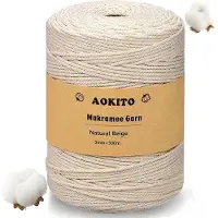 OEM Macramé-koord, 3 mm x 300 meter – Zacht katoenen koord voor handwerk en decoratieve doeleinden
