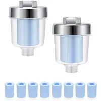 OEM Blauwe leidingfilter, 2 stuks - 10 verwisselbare filters - Efficiënte waterzuivering - Gezond water voor huid en haar - Eenvoudige installatie - Waterfilter