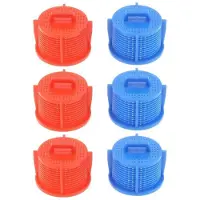 OEM Universele set van 6 wasmachinefilters - Rood/blauw gaasfilter - Gemakkelijk te reinigen - Universeel - Accessoire voor wasmachines