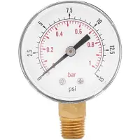OEM Mini-drukmeter voor 0-15 psi / 0-1 bar, kleine dubbele manometer