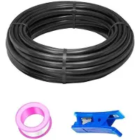 OEM Lucht- en hydraulische slang, 20 meter - Polyurethanluchtslang - 10 mm buitendiameter - 6,5 mm binnendiameter - met slangsnijder/teflon tape - voor persluchttoepassingen