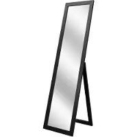 Styler Staande spiegel, 37x142 cm, zwart, rechthoekig, spiegel voor het hele lichaam, modern design, geschikt voor hal, slaapkamer, kleedkamer, vloerspiegel, decoratief