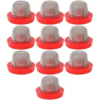 OEM Ventilatorfilter met 100 lamellen - 10 stuks - Spuitslang - Fijnmazig metalen rooster - Afmetingen 15,5x10,5x10 mm - Rood - Filter