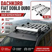 PRO-GROUP Dakdrager voor auto, bagagedrager voor op het dak, geschikt voor Doblo Qubo modellen van 2010-2021 | 127 x 90 cm