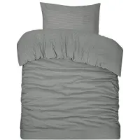 DoubleDry Dekbedovertrek seersucker 100% katoen eenpersoons 140x200/220 cm +
