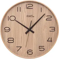 AMS 5522 Wandklok zendergestuurd hout 40 cm u00c3