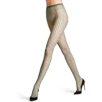 Falke Wicker Game ultra transparent materiaal transparent Panty dames groen - maat M