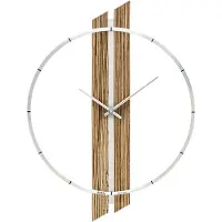 AMS W9606 wandklok met behuizing van noten hout