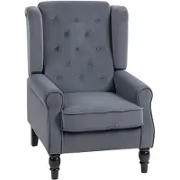 HOMCOM Armchair-Polyester-86L x 74B x 102H cm-Grau