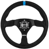 Sparco Steering Wheel 383 Suede Black w/ Logo
