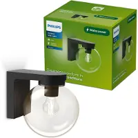 Philips Wandlamp E27 | Ulio | IP44 | 5W | Zwart
