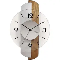 AMS W9211 wandklok met een houten behuizing in eikenlook