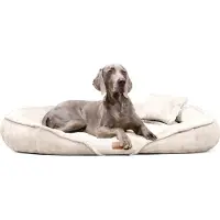 Tierlando Orthopedisch hondenbed XENIA | Knus en zacht hondenbankje - Afmetingen: 115x90 cm | Kleur: 05 Crème