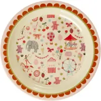 Rice Bord 22 Cm Pink Fun Fair - Kinderborden Melamine Red - KILPL-FUFAI