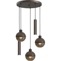 Masterlight 5-lichts hanglamp Opera Ø 50cm cacao
