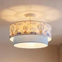 Duolla Plafondlamp , Boho, Blauw, Kinderkamer, Stof