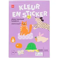 Kleurboek A5 met stickers huisdieren