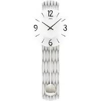 AMS Quartz Wandklok met slinger W7506 zilverkleurig