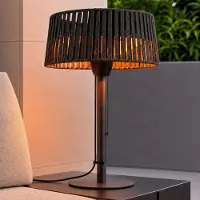 LUCANDE Pyravo terrasverwarmer, zwart, aluminium, hoogte 70 cm, IP44 - , Pyravo, Zwart, Metaal, Modern