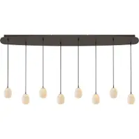 Masterlight Ovale hanglamp Alta 8-lichts cacao