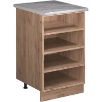 Vicco Keukenrek Fame-Line, Goudkleurig Eiken, 50 cm, WB Marmer
