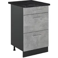 Vicco Keukenonderkast R-Line, Beton/Antraciet, 50 cm antraciet werkblad