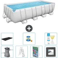 Bestway Power Steel Rechthoekig - 488x244x122 cm - 6-delig S525