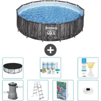 Bestway Steel Pro MAX, ronde opblaasbare zwembad - 427x107 cm - 6-delig, model S576
