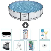 Bestway Steel Pro MAX, ronde opblaasbare zwembad - 549x122 cm - 6-delig, model S622