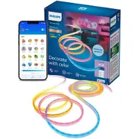 Philips Smart Lighting Smart Lighting - Neon Flex 10m Gekleurd En Instelbaar Wit Licht Muzieksynchronisatie WIZ App Wifi Slimme Ledstrip Wit