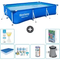 Bestway Steel Pro, rechthoekig zwembad - 300x201x66 cm - 5-delig, model S34