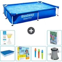 Bestway Steel Pro, rechthoekig zwembad - 221x150x43 cm - 5-delig, model S57