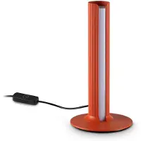 Ideal Lux Tafellamp Dorica, dimbaar, geel / oranje, Woon-/ Eetkamer, Aluminium, Modern, Tafellamp