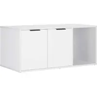 Syfax Kattenhuis, wit, 100 x 49 x 45 cm, gemaakt van houtvezel