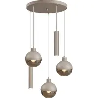 Masterlight 5-lichts hanglamp Opera Ø 50cm beige terra
