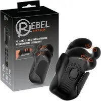 Rebel - pulserende, vibrerende masturbator (zwart)