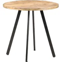 vidaXL Eettafel 80 cm ruw mangohout