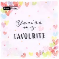 Paper + Design Servetten Hearts Favour - 33 x 33 cm